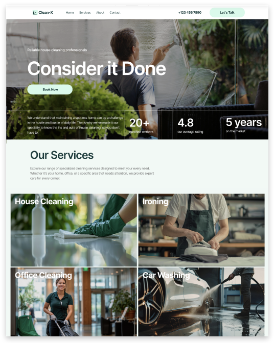 Fitness Studio template preview